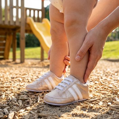 Chaussure bebe gris bebe au parc