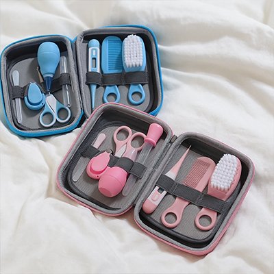Trousse de toilette bebe bleu et rose