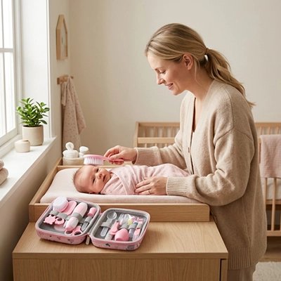 Trousse de toilette bebe fille rose