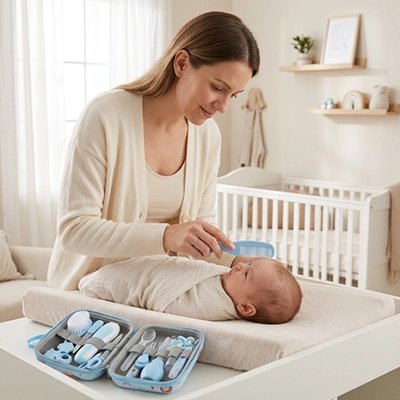 Trousse de toilette bebe garçon bleu